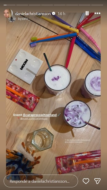 La modelo compartió en redes sociales su primera experiencia creativa en Noon Café Céramique de Ginebra, destacando el entorno artístico y relajado