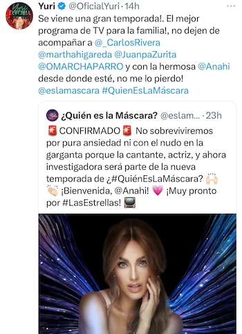 Aunque regresarán Carlos Rivera, Martha