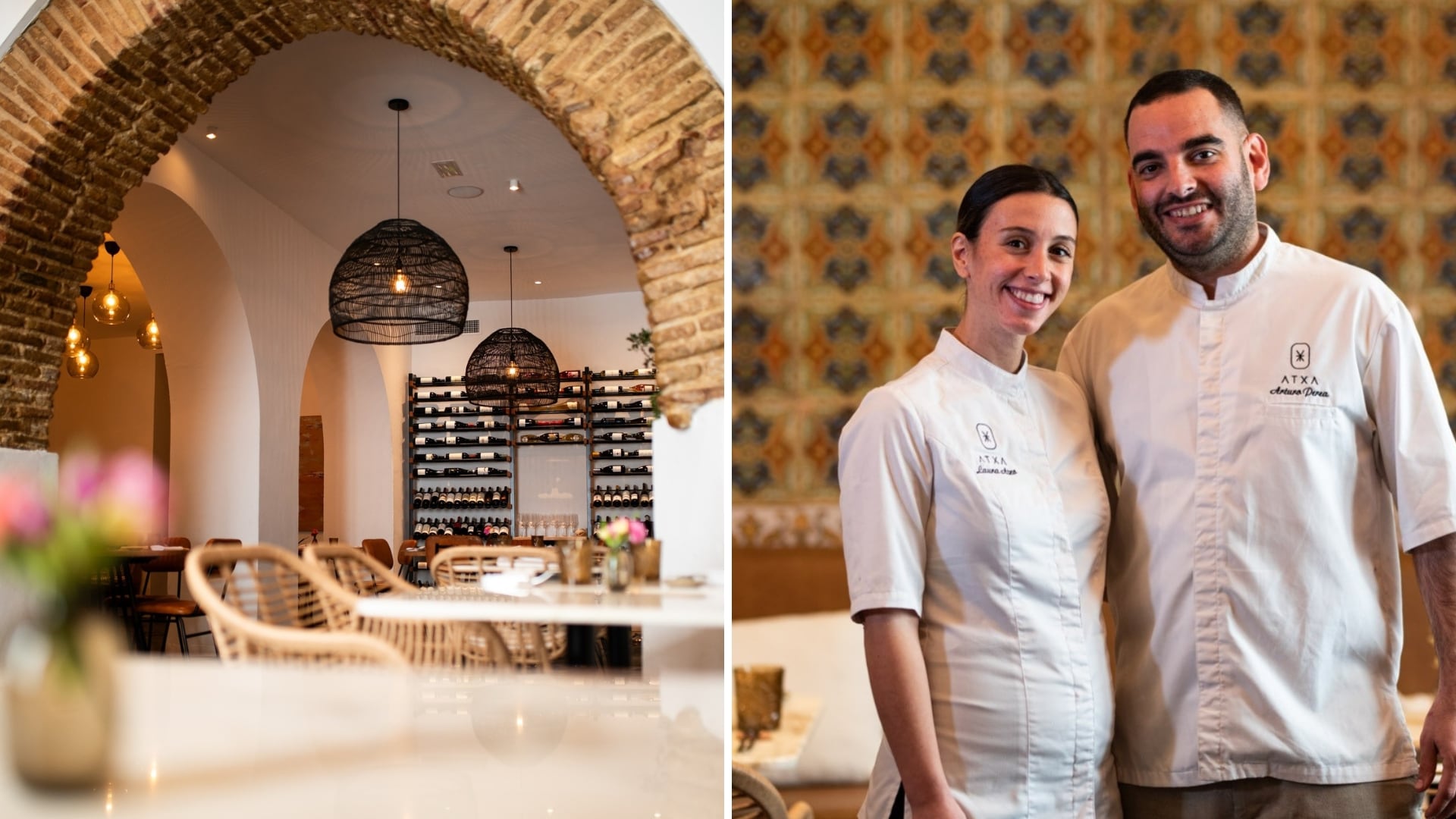 Arturo Perea y Laura García, al frente del restaurante Atxa (Instagram / @atxarestaurante)