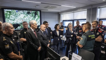 Marlaska, Parlon y Prieto visitan el Cecor por la visita de León XIV a Cataluña