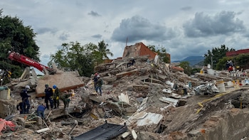 Así fue el rescate de perrita que quedó atrapada en un apartamento tras el terremoto en Colombia: la sacó su familia rompiendo una puerta