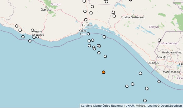 Temblor reportado en Chiapas. (SSN)