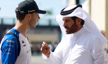 Pierre Gasly y Mohammed Ben Sulayem (HAMAD I MOHAMMED / MOTOR-F1-ABU DHABI)