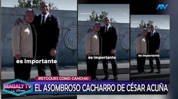 ¿Qué se habría hecho César Acuña en el rostro? Magaly Medina reacciona y especialistas analizan su apariencia. Captura: Magaly TV La Firme.