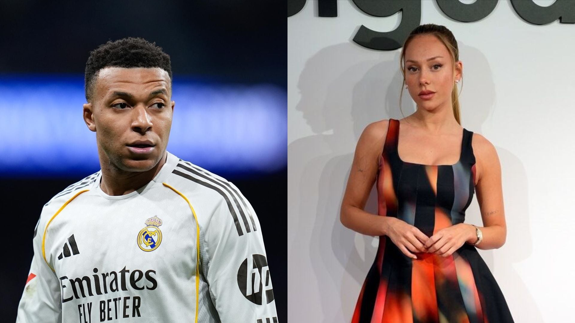 Kylian Mbappé y Ester Expósito (INFOBAE).