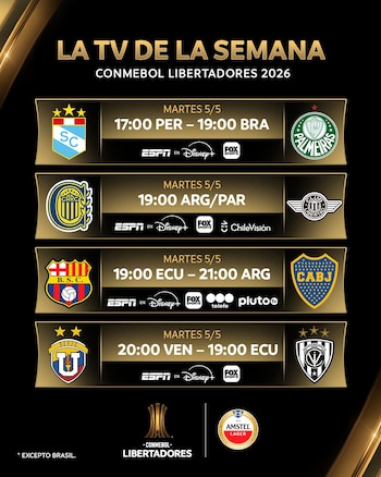 Canal TV del Sporting Cristal vs Palmeiras por Copa Libertadores 2026. - créditos: Conmebol