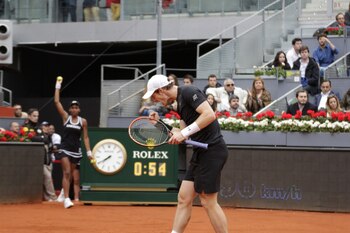 08/05/2016 Andy Murray celebra con rabia un punto en la final del Mutua Madrid Open de Teni
ESPAÑA EUROPA DEPORTES MADRID