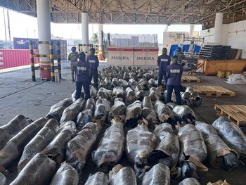 Un binomio canino apoyó en