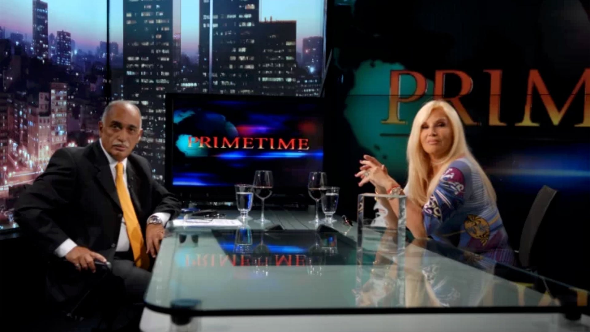 Una postal de la recordada entrevista de González Oro a su amiga Susana Giménez