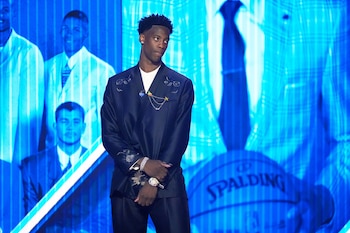 AJ Dybantsa, número uno del draft de la NBA. (Foto AP/Yuki Iwamura)