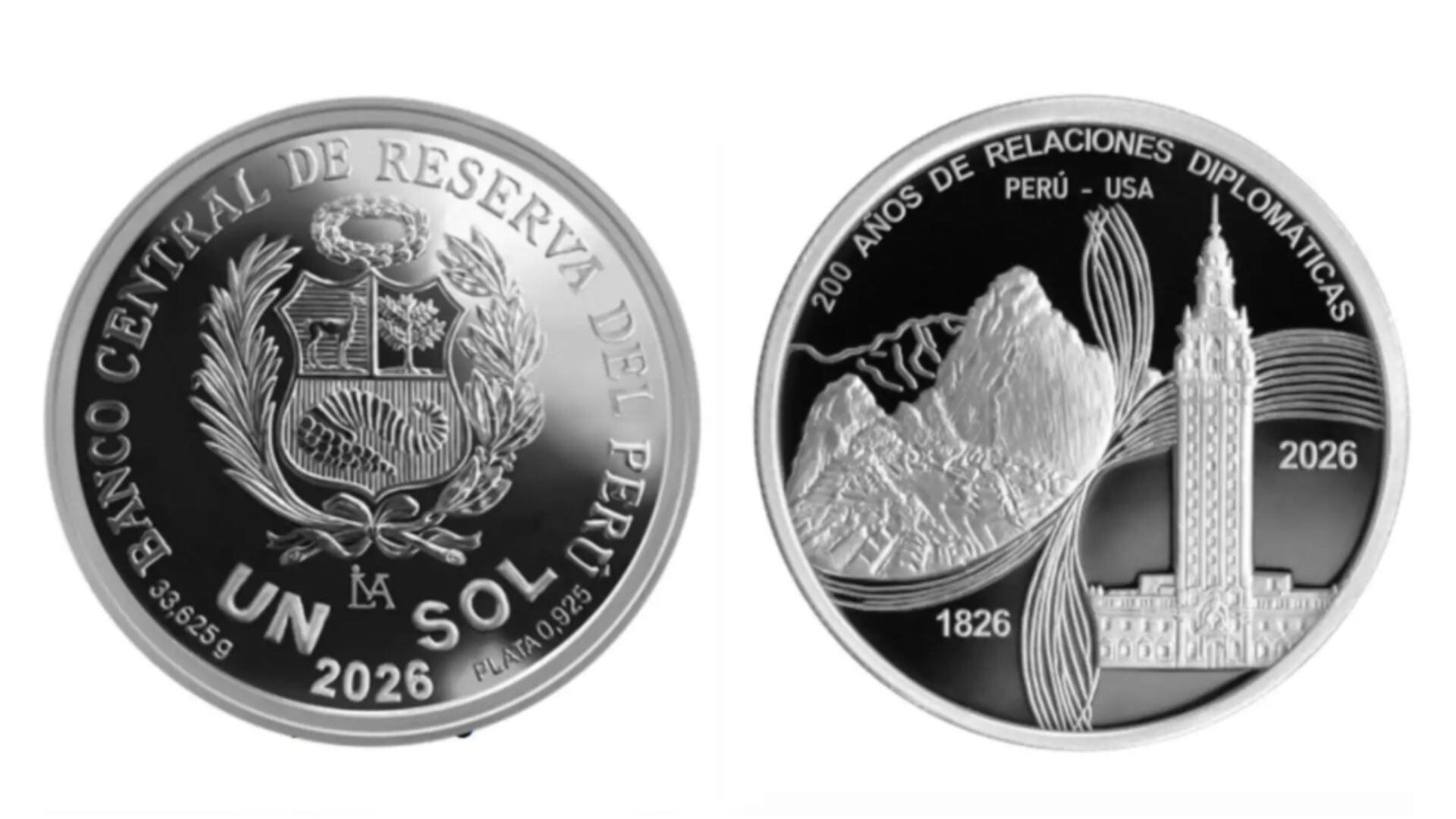 Así luce la nueva moneda de plata del BCRP. - Crédito Andina