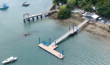 Isla San Lucas estrenó un moderno embarcadero turístico con capacidad para recibir hasta cuatro embarcaciones de manera simultánea. Crédito: ICT