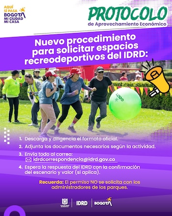 Permisos para actividades en espacios
