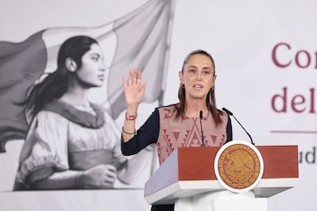 Claudia Sheinbaum impulsa propuesta de reforma electoral rumbo a 2027. EFE/ José Méndez