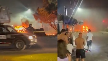 Las grabaciones difundidas muestran llamas, humo y el desconcierto de vecinos y transeúntes tras la serie de explosiones que afectó a uno de los sectores más concurridos de la ciudad - crédito @luchovoltios/ X
