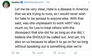 El mensaje de Heather Morris