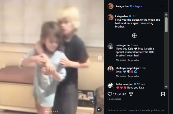 Kaia Gerber expresó su dolor por la muerte de Presley,