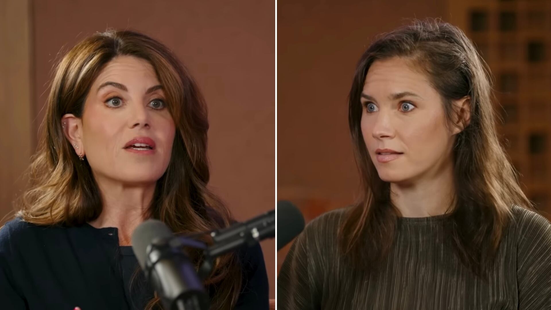 Monica Lewinsky y Amanda Knox reflexionaron en el podcast