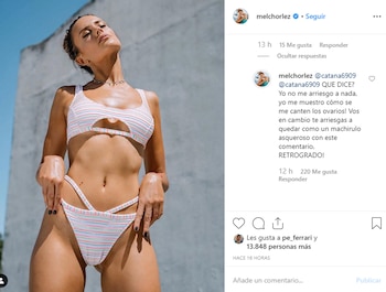 El posteo de Melina Lezcano