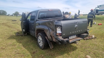 Vista trasera de la camioneta