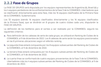 Reglamento de la Copa Sudamericana.