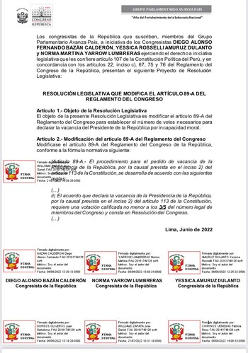 Avanza País presentó proyecto de