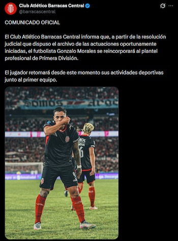 El comunicado de Barracas Central