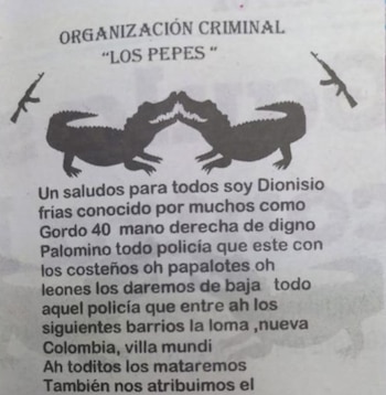 El panfleto que circula en