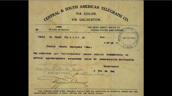 Telegrama que envió Juan Bielovucic
