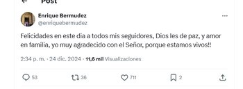El mensaje que Enrique Bermúdez