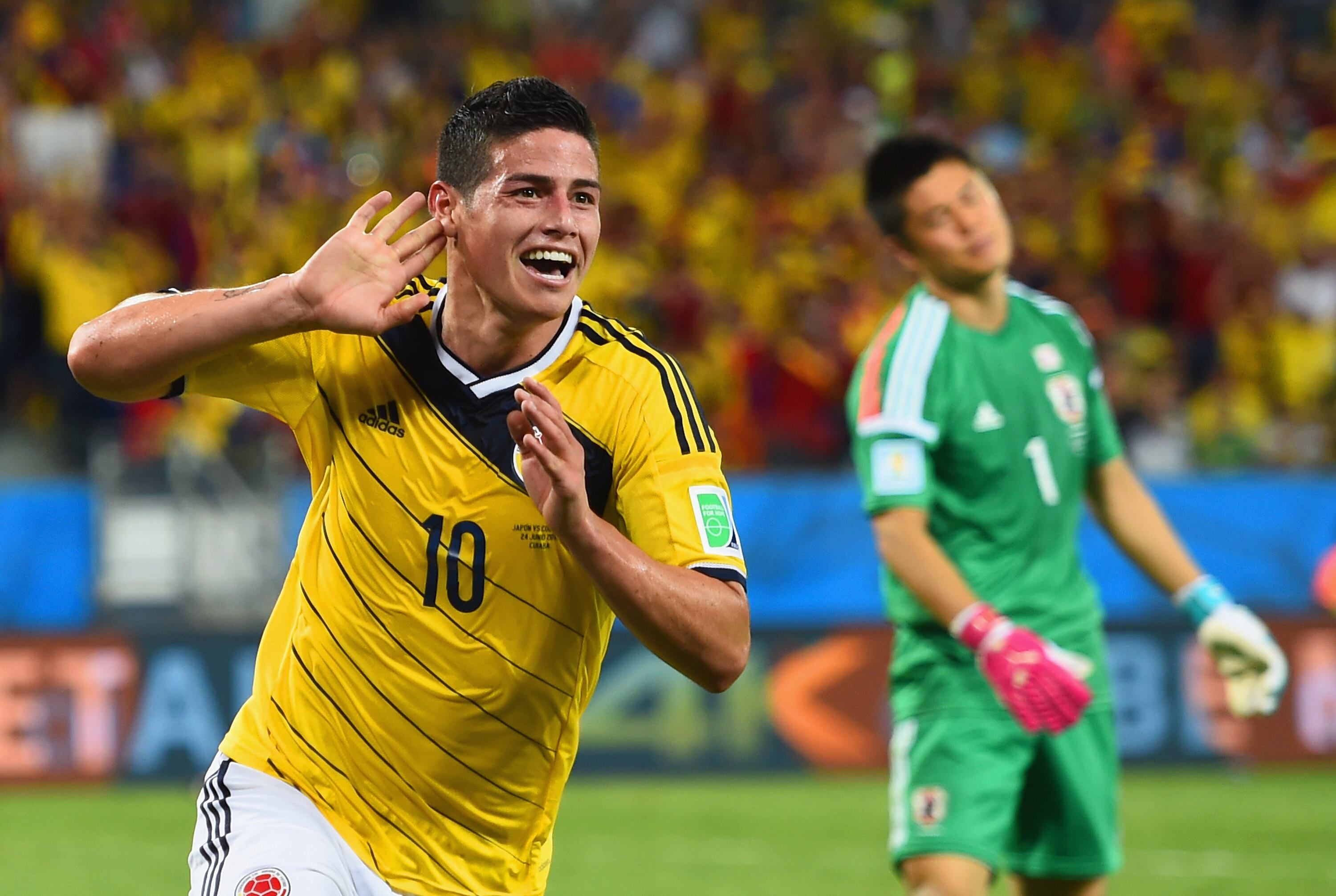 James Rodríguez fue la máxima figura de la selección Colombia en el mundial de Brasil 2014 - crédito Getty Images