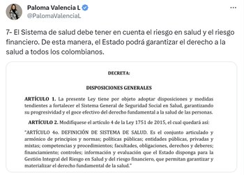 Paloma Valencia defiende el proyecto