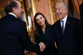 Los reyes reciben al presidente