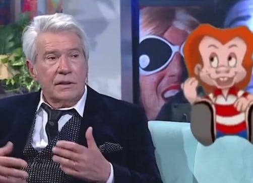 Germán Kraus y Dibu. El actor fue el padre de familia en la sitcom