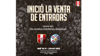 Perú vs Paraguay: se inició
