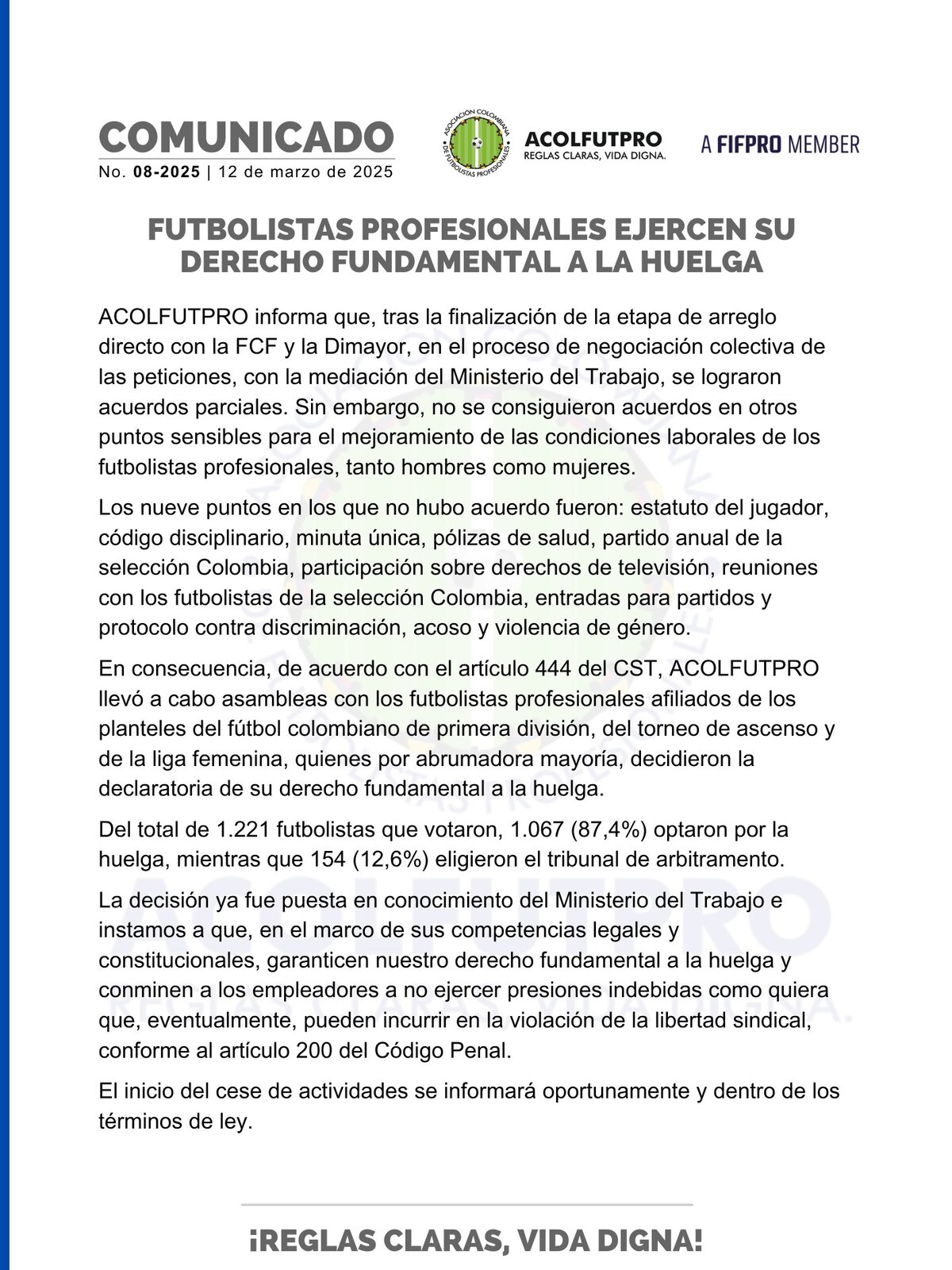 Acolfutpro statement