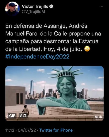 Víctor Trujillo se lanzó en