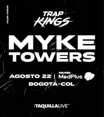 El concierto de Myke Towers en Bogotá está programado para el 22 de agosto de 2026 en el Coliseo MedPlus, con capacidad para más de 24 mil asistentes - crédito cortesía Diana Niño comunicaciones