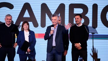 Mauricio Macri en el búnker