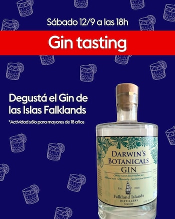 Gin Tasting promocionado en el pabellón británico