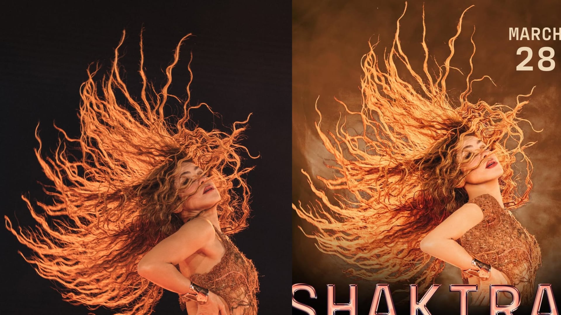 El atuendo de la cantante fue editado, cubriéndole los hombros y parte de la espalda, tal como algunas reglas de vestimenta que existen en Jordania, lo que desató reacciones en redes sociales - crédito @shakira / Instagram