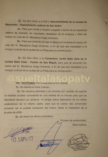 El pedido de Santiago Lara