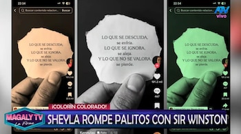 Magaly Medina vincula publicación de “Señor Mentira” con la ruptura entre Sheyla Rojas y Sir Winston. Captura: Magaly TV La Firme.