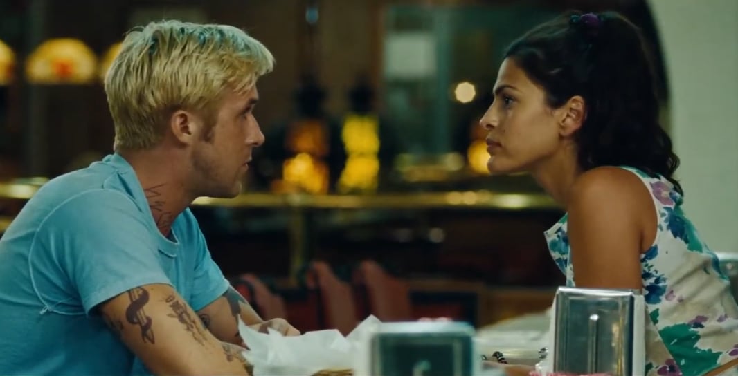 Ryan Gosling y Eva Mendes se conocieron en 2011 en el rodaje del thriller The Place Beyond the Pines (YouTube/@UniPicsAtHome)