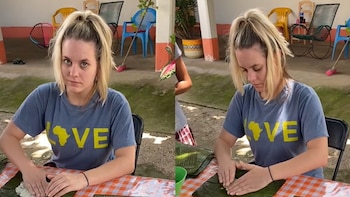 La joven sorprendió a los