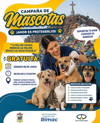 La campaña se llevará a cabo este sábado 06 de junio - Créditos: Municipalidad del Rímac.