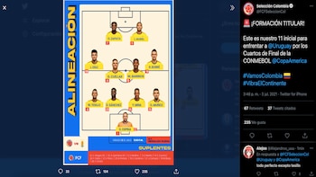 Alineación - selección Colombia, sábado