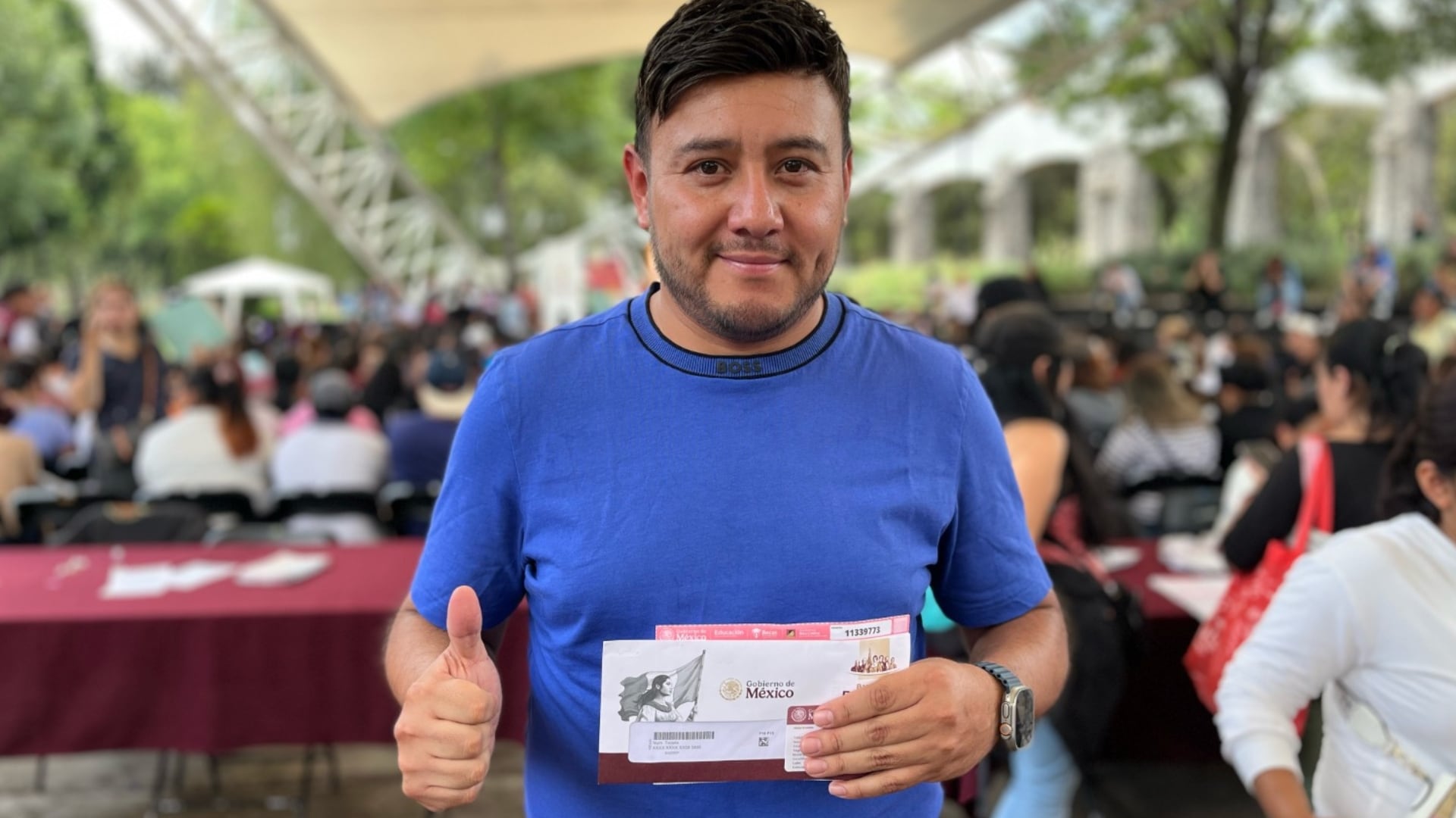 El periodo de pagos de la Beca Rita Cetina inició este lunes 3 de agosto de forma ordenada de acuerdo con la primera letra de la CURP de cada beneficiario (Gobierno de México)