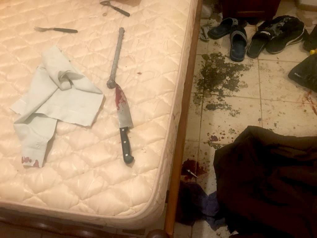 La escena del doble homicidio que encontró la Policía