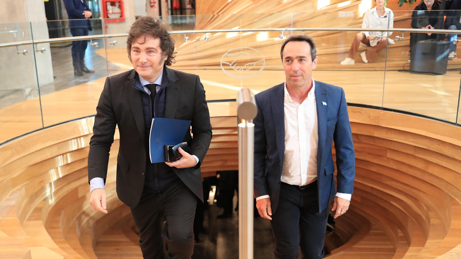 El presidente Javier Milei y el dueño de Mercado Libre, Marcos Galperín